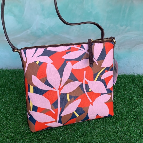 KATE SPADE TOP ZIP CROSSBODY Jackson Tropical toss - Picture 11 of 16